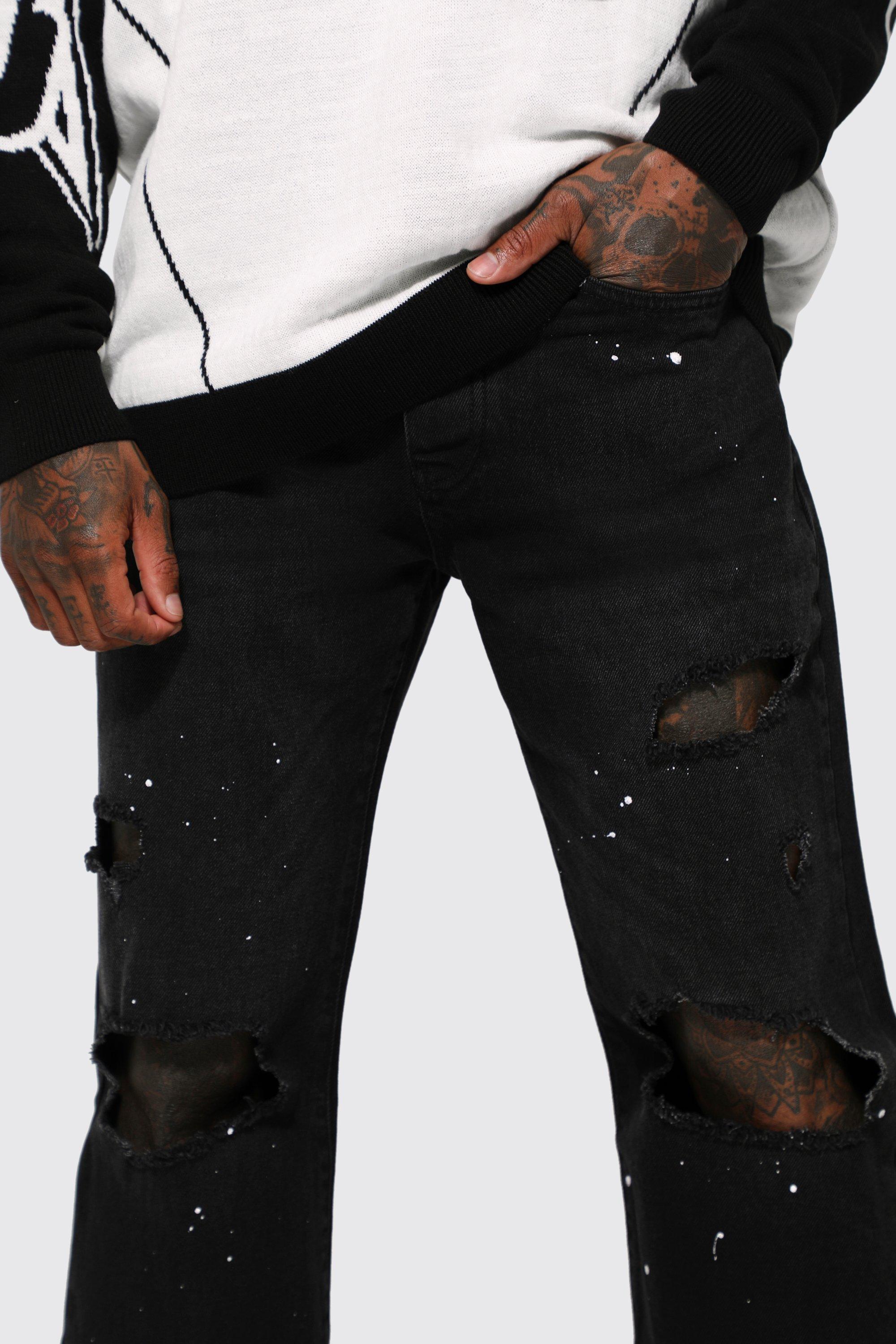 Splatter offers relaxed jeans